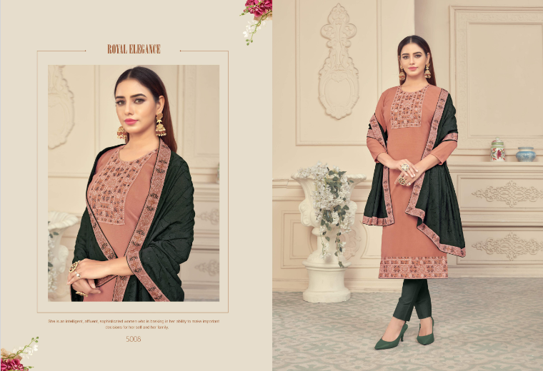 aadhya designer aalia cluster slub elegant look salwar suit catalog