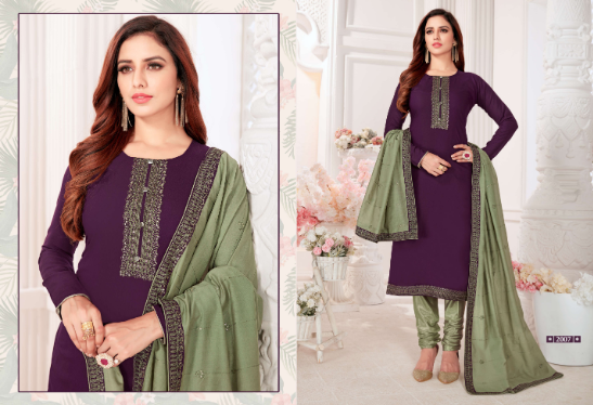 aadhya designer aayesha silk gorgeous look salwar suit catalog