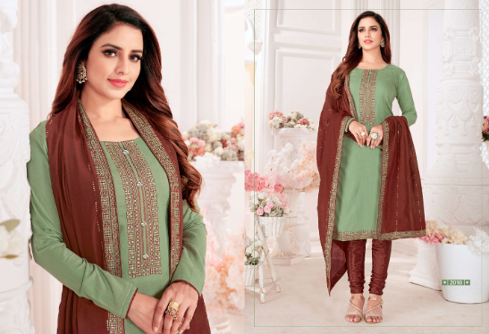 aadhya designer aayesha silk gorgeous look salwar suit catalog