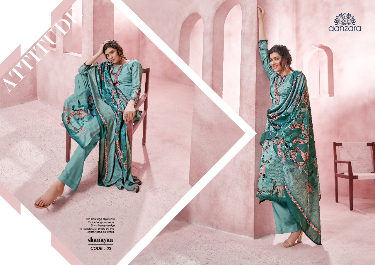 Acme weavers Aanzara Shanayaa Collection jam satin regal look salwar suit catalog