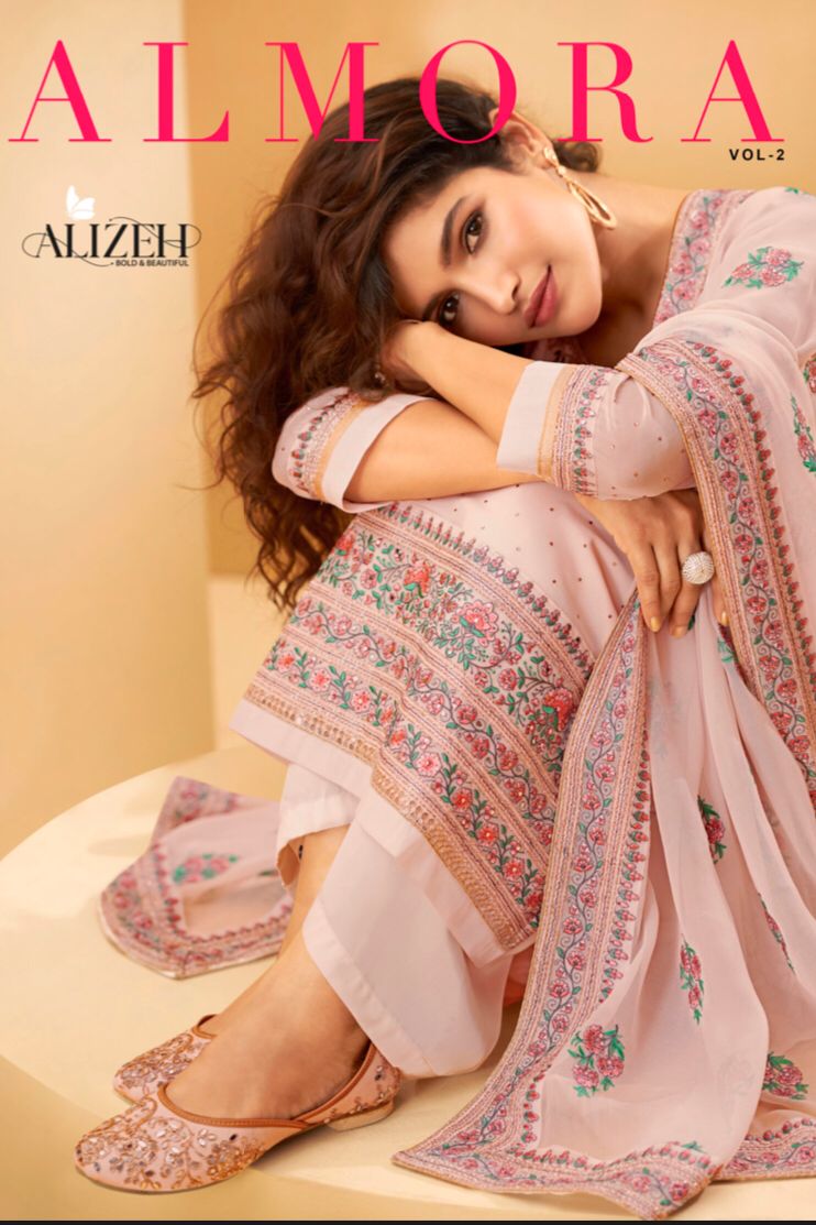 alizeh almora vol 2 georgette astonishing look salwar suit catalog