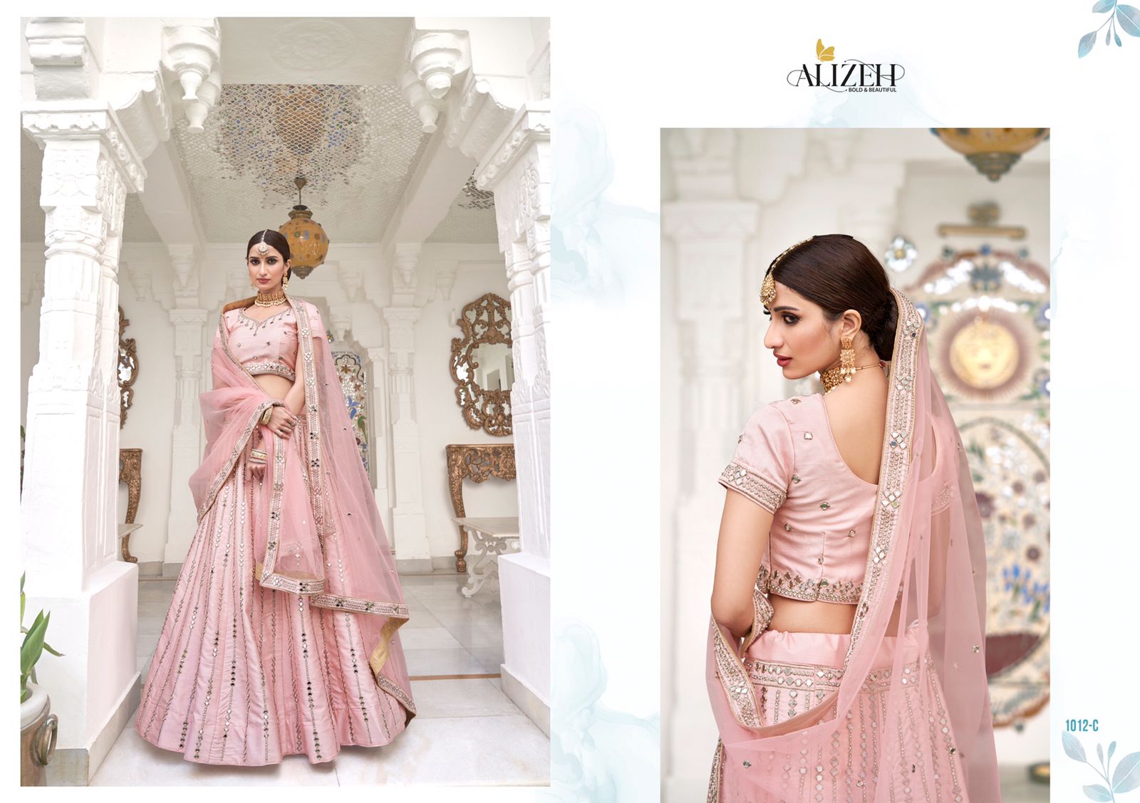 alizeh mirror maze colour edition silk innovative look lehenga catalog