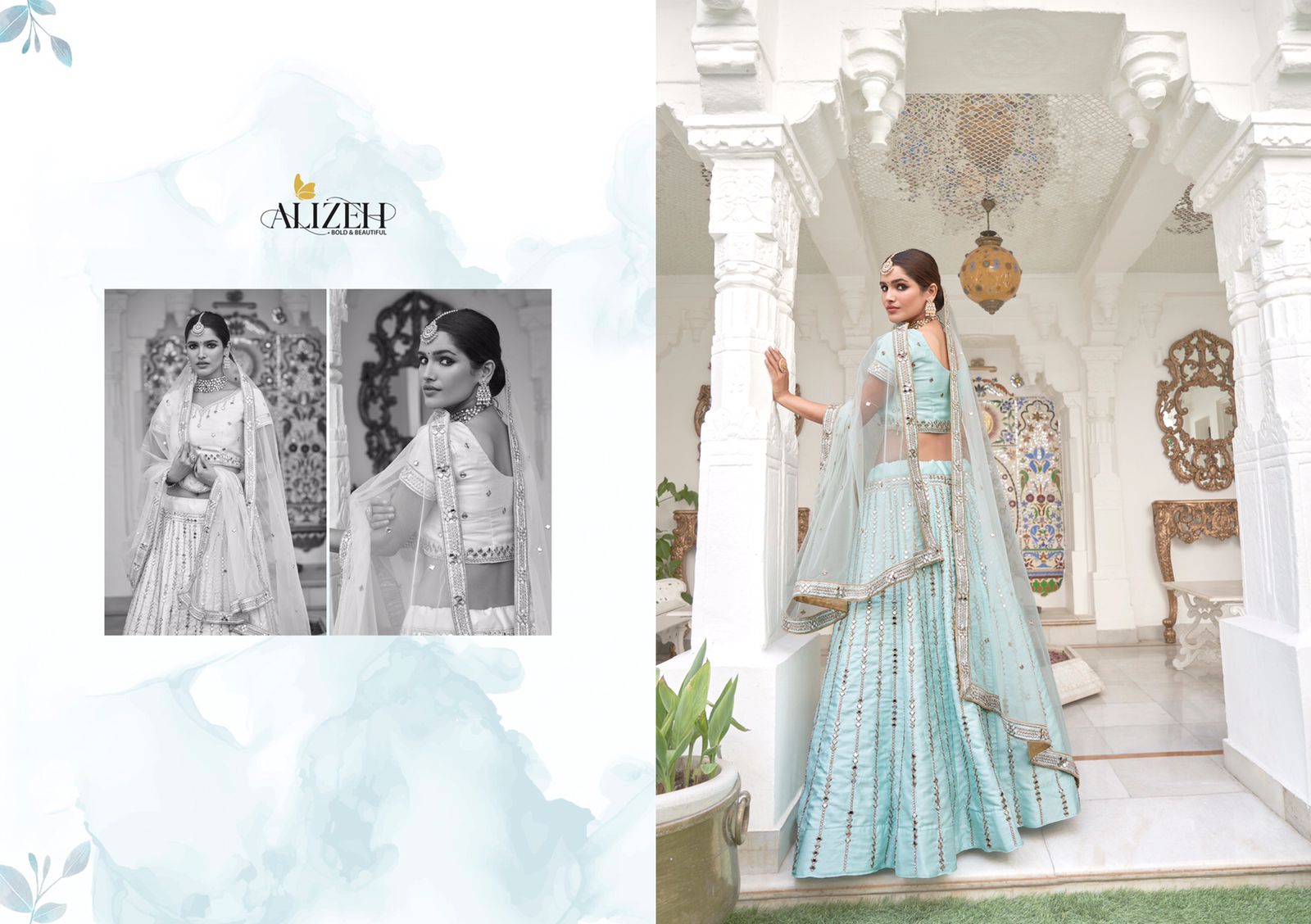 alizeh mirror maze colour edition silk innovative look lehenga catalog