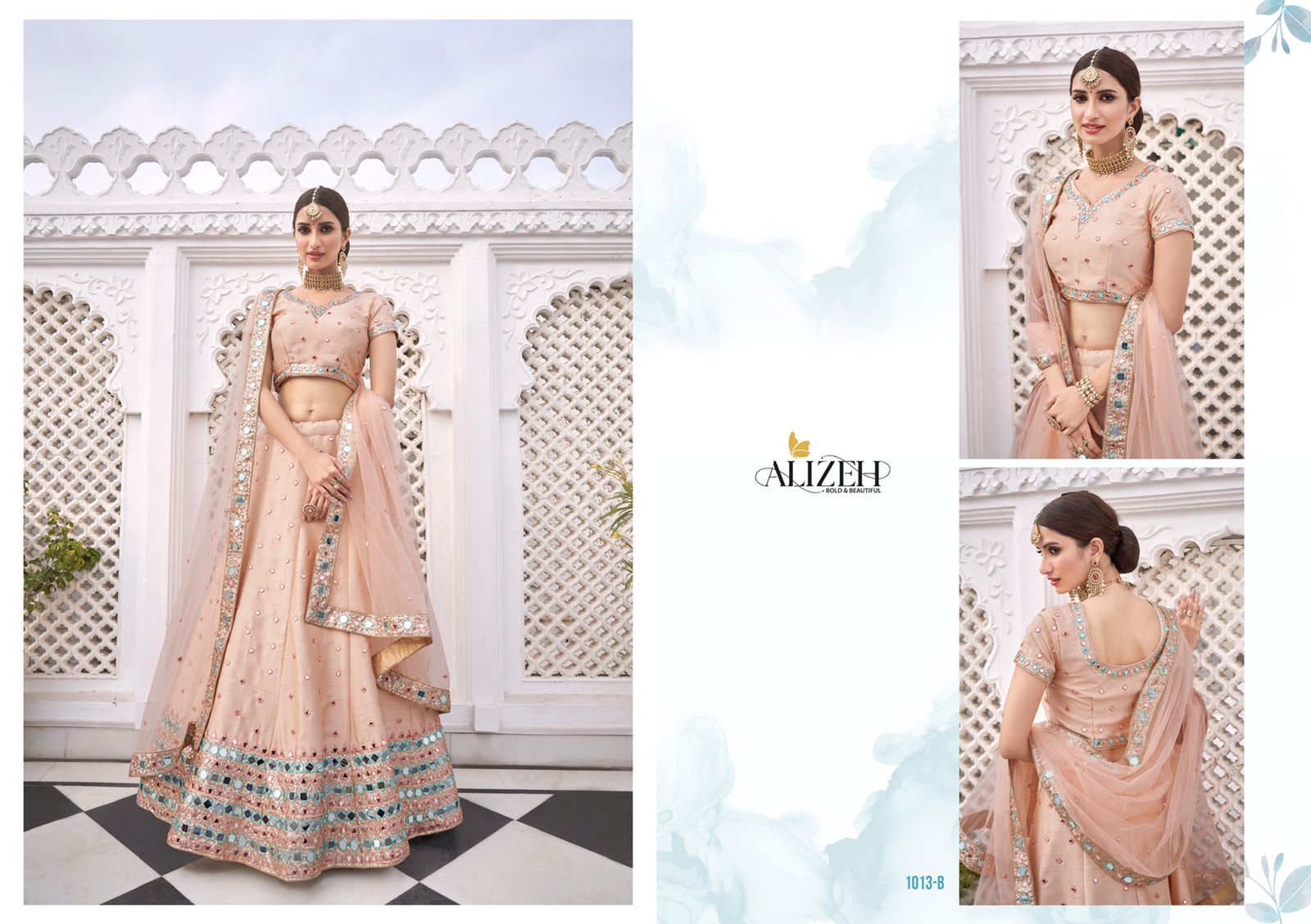 alizeh mirror maze colour edition silk innovative look lehenga catalog