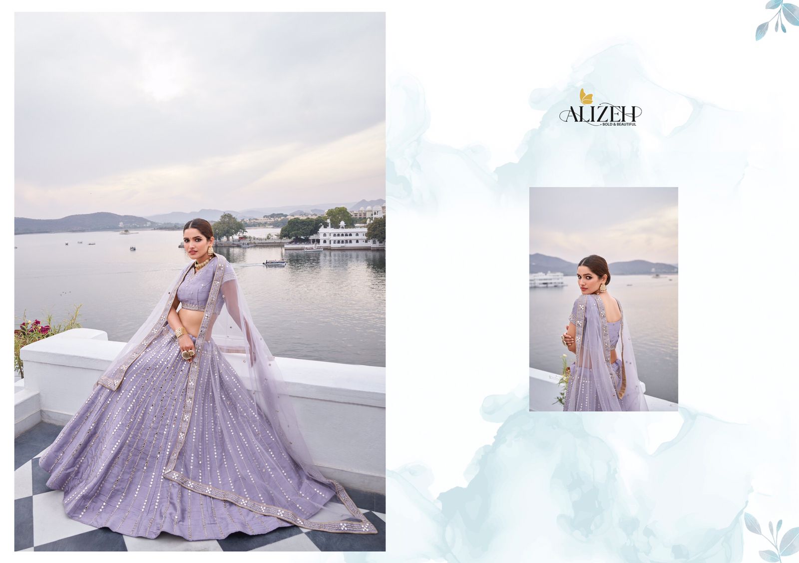 alizeh mirror maze colour edition silk innovative look lehenga catalog