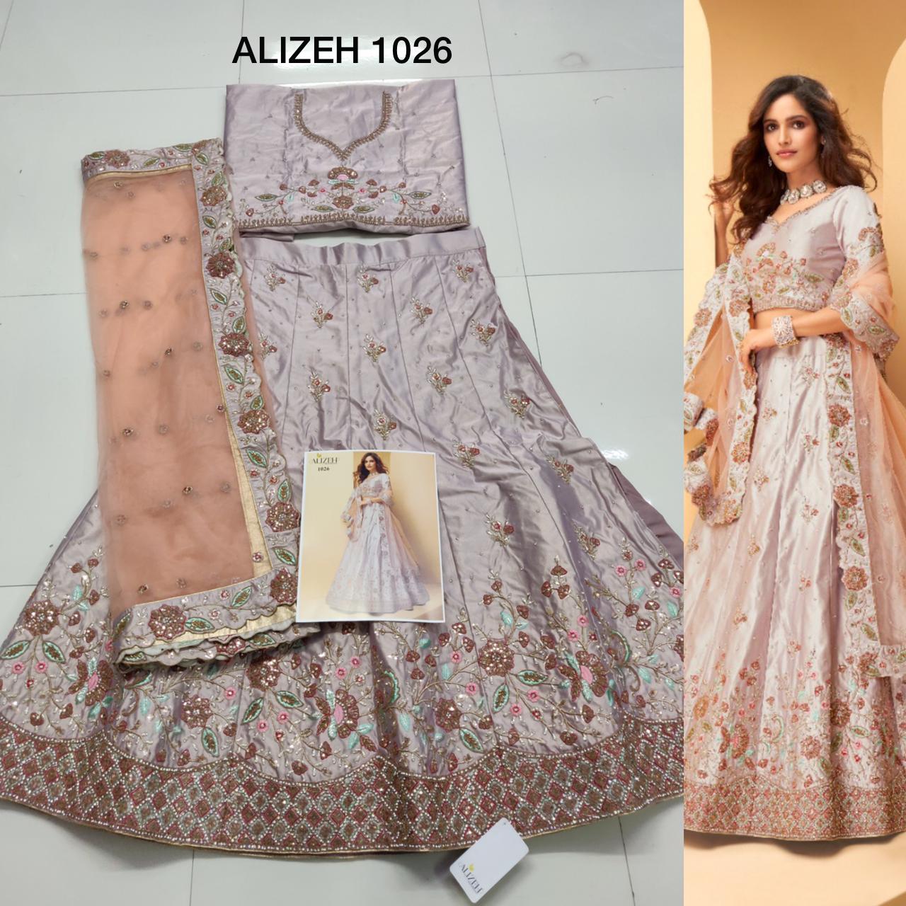 alizeh sangeet vol 2 butterfly silk festive colour and look lehenga catalog