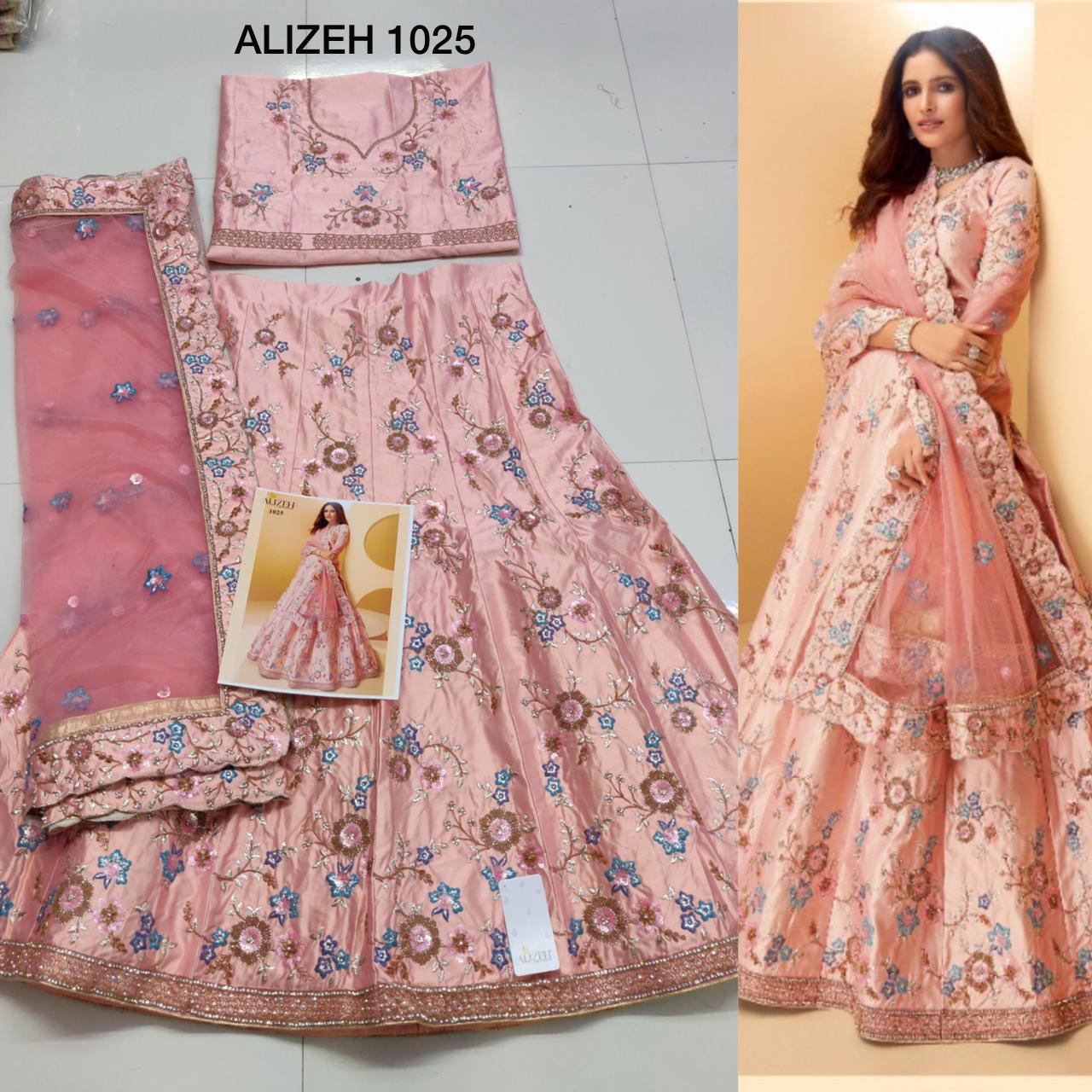 alizeh sangeet vol 2 butterfly silk festive colour and look lehenga catalog