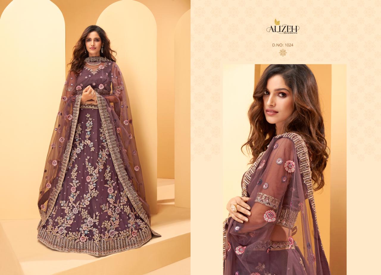 alizeh sangeet vol 2 butterfly silk festive colour and look lehenga catalog