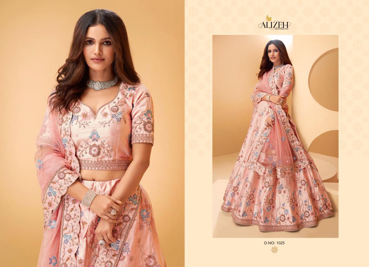 alizeh sangeet vol 2 butterfly silk festive colour and look lehenga catalog