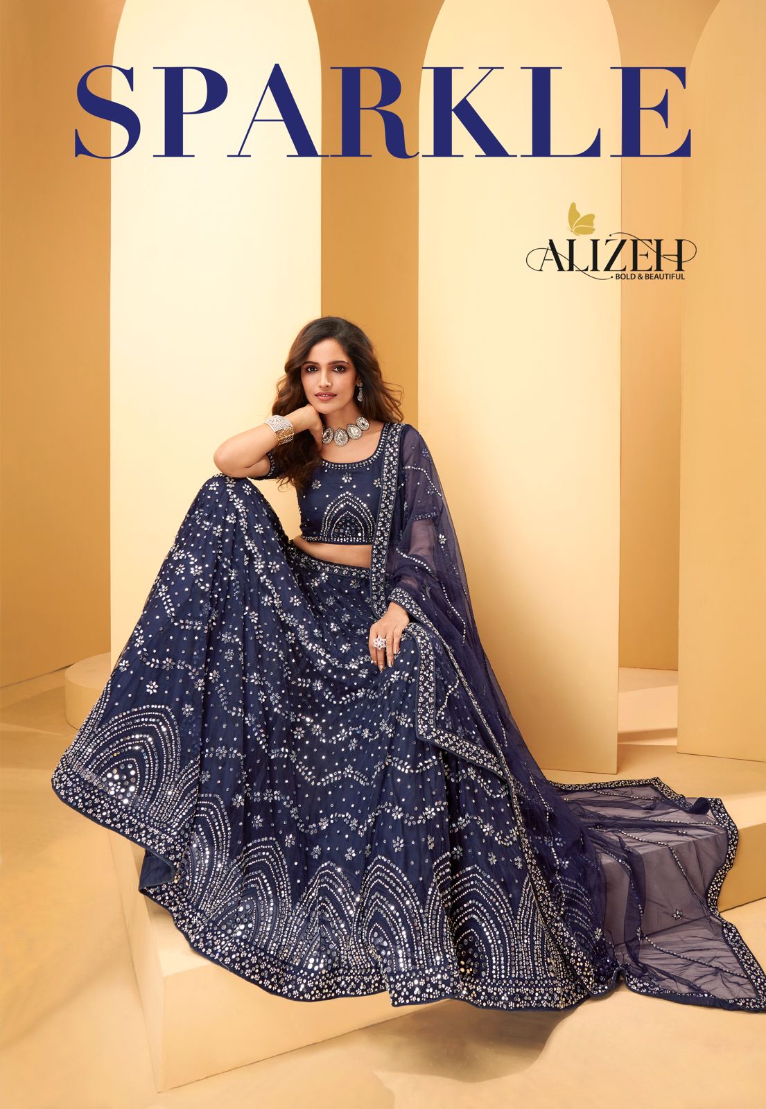 Alizeh sparkle a net bridal look lehenga catalog