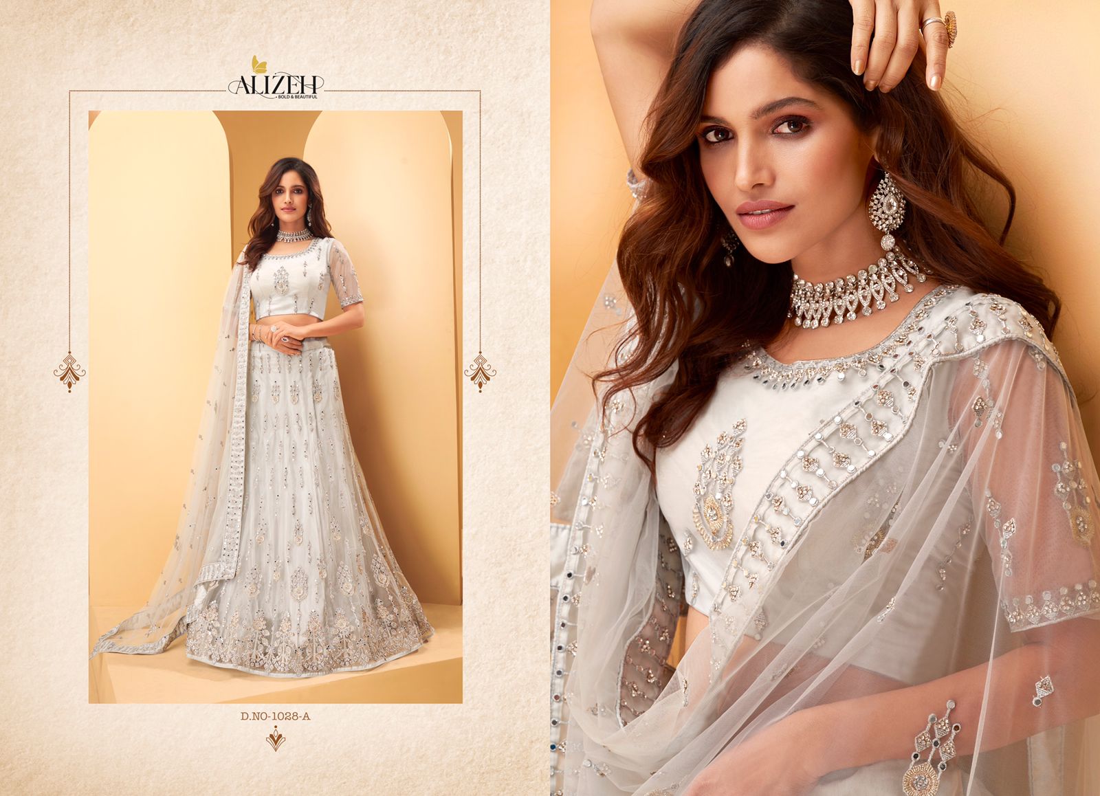 Alizeh sparkle a net bridal look lehenga catalog