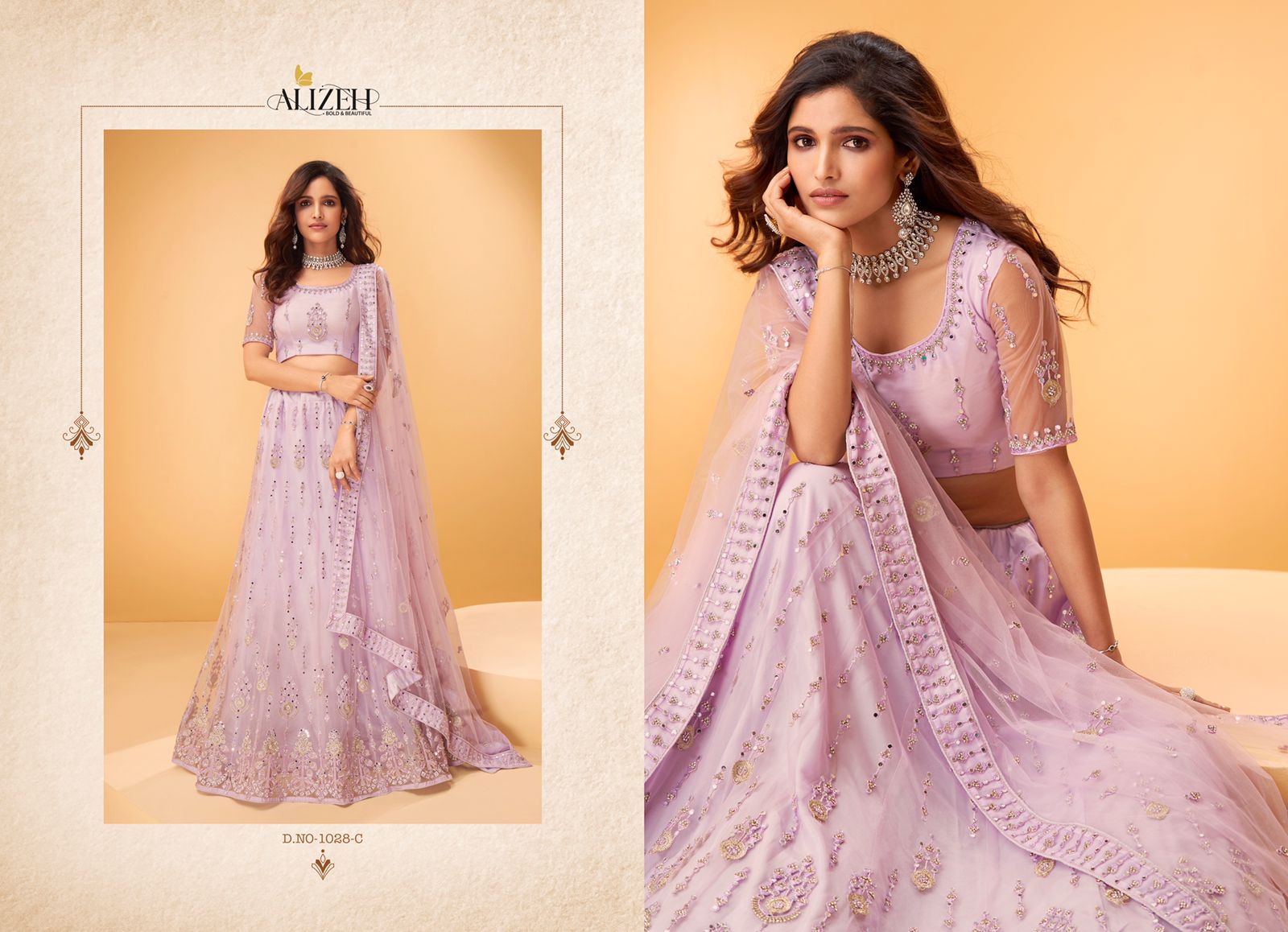 Alizeh sparkle a net bridal look lehenga catalog