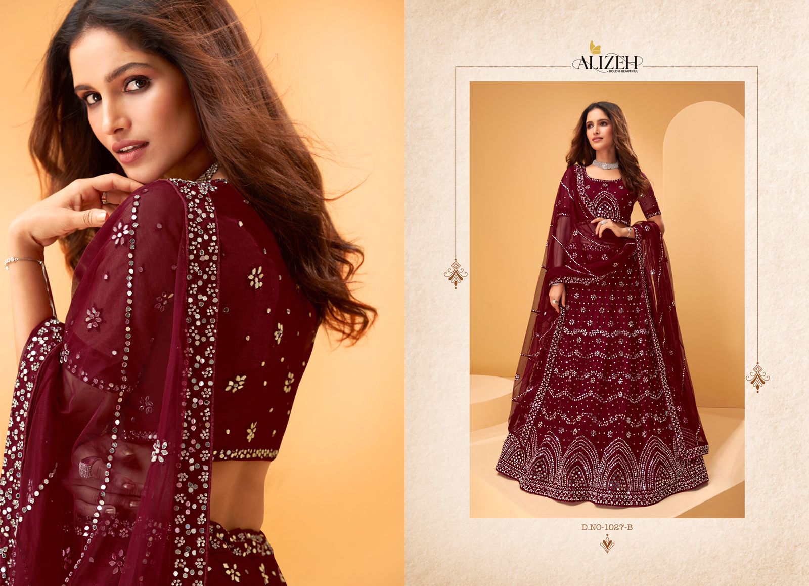 Alizeh sparkle a net bridal look lehenga catalog