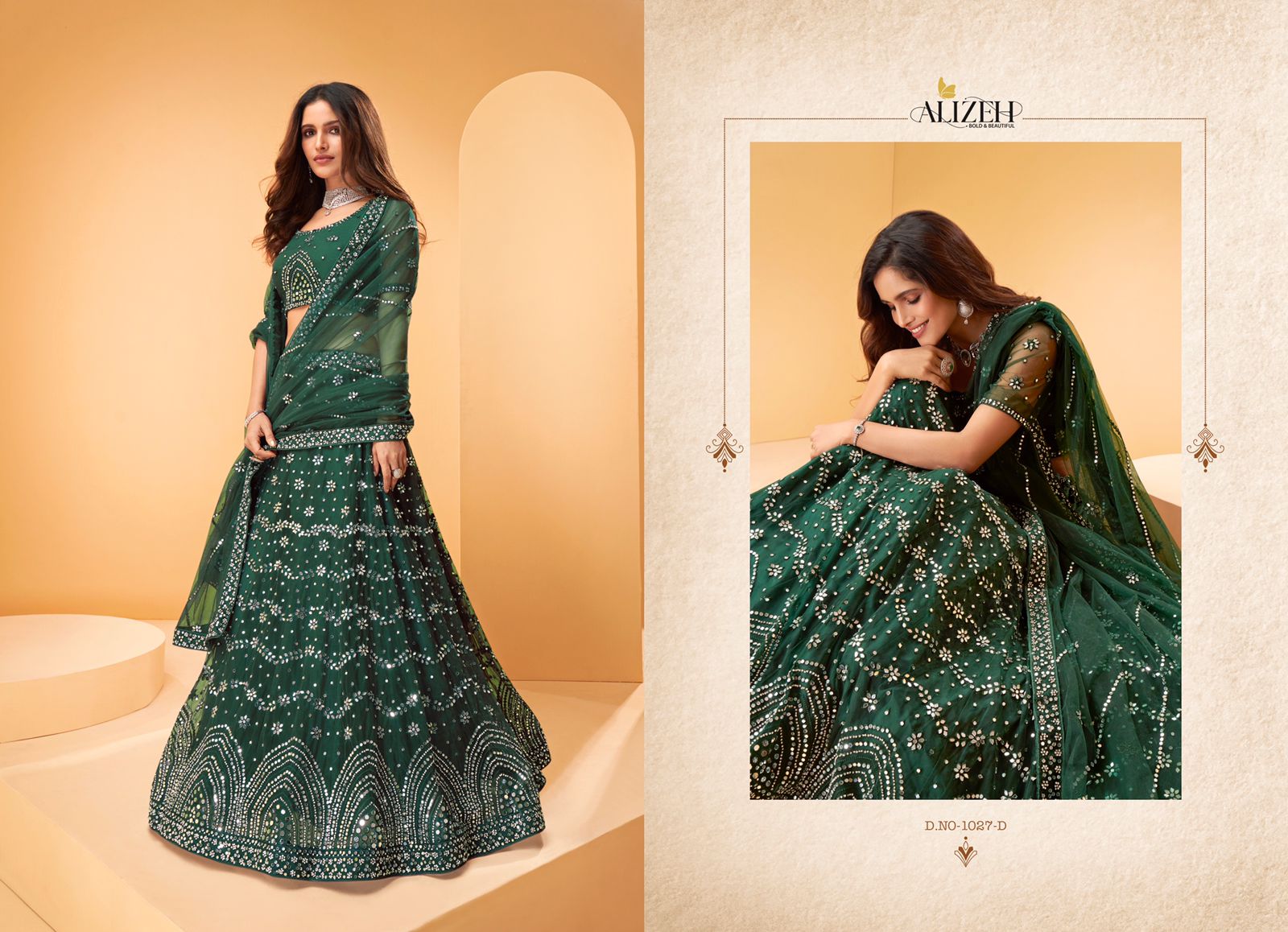 Alizeh sparkle a net bridal look lehenga catalog