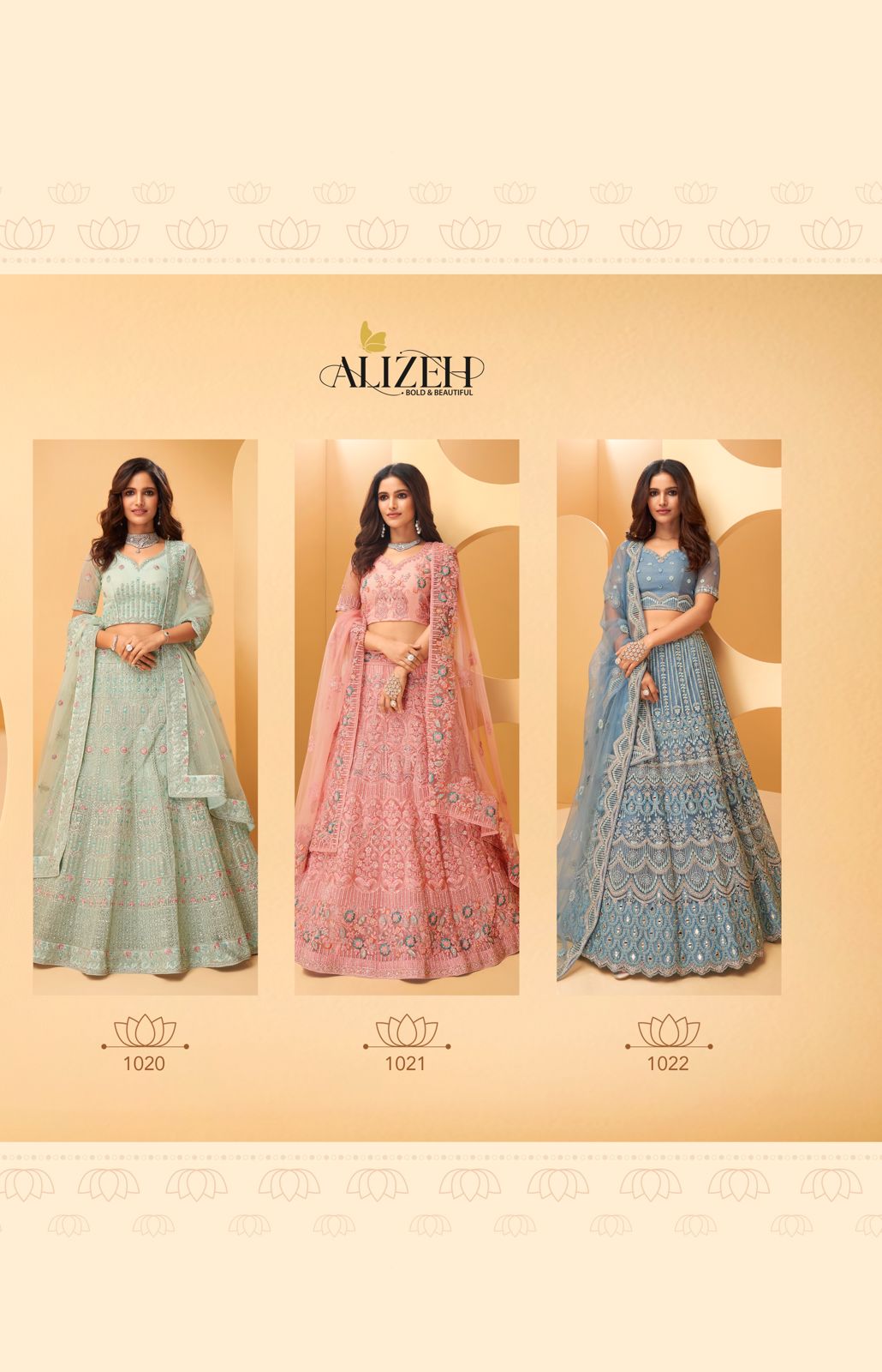 alizeh wedding affair net festive look lehenga catalog