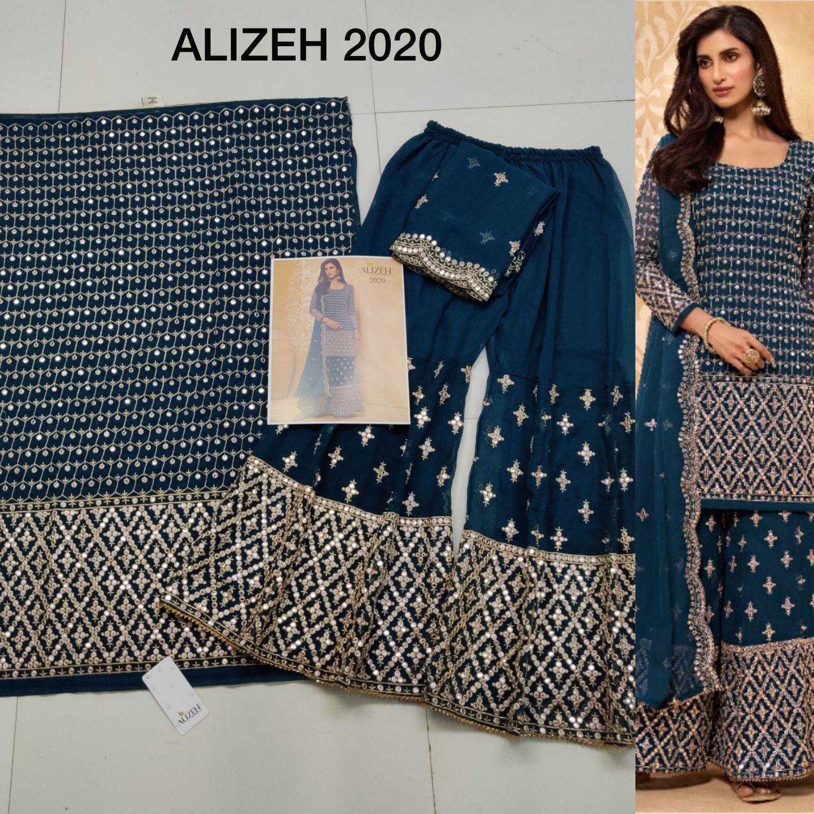 alizeh zaida vol 5 georgette gorgeous look salwar suit catalog