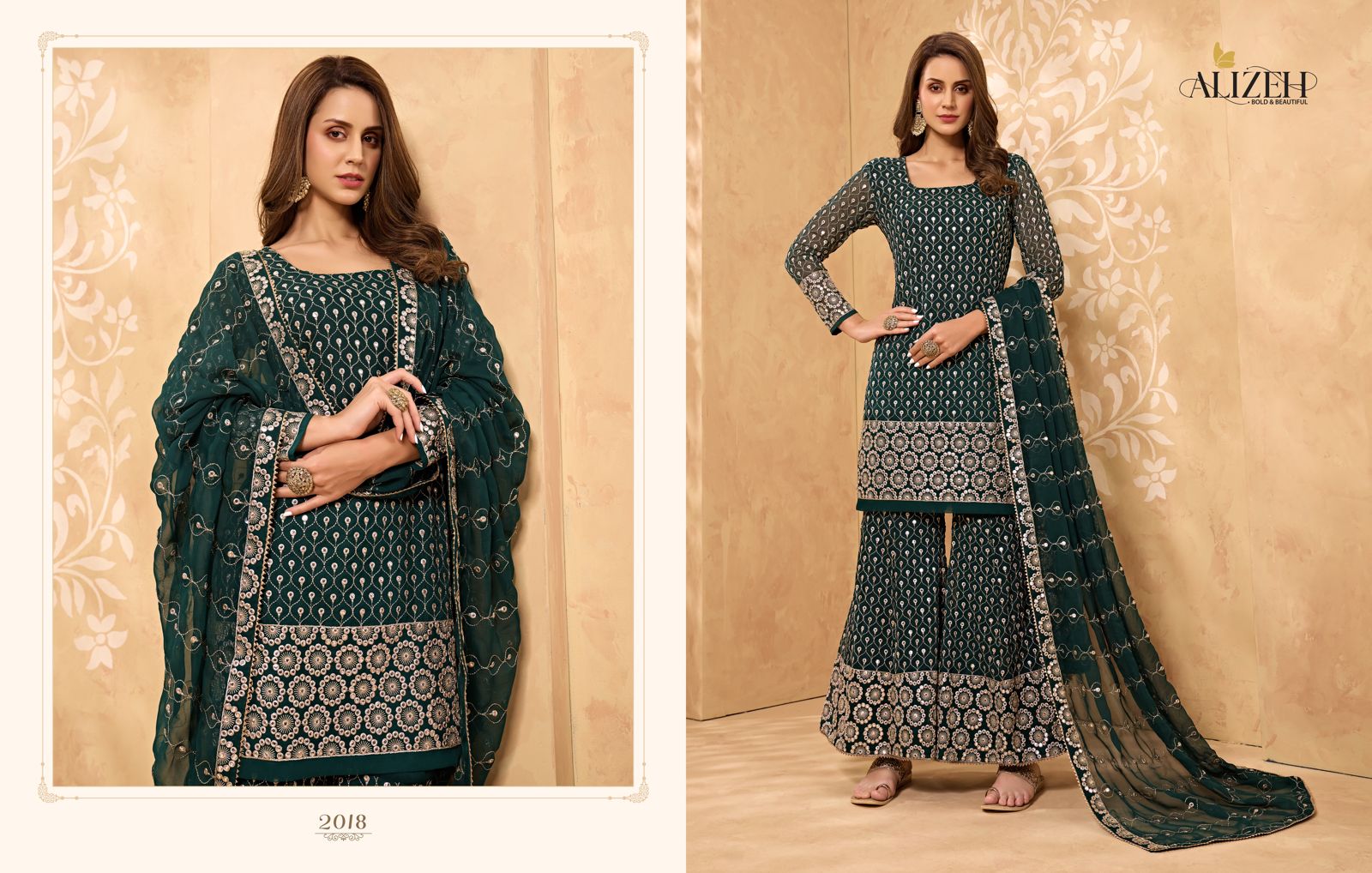 alizeh zaida vol 5 georgette gorgeous look salwar suit catalog