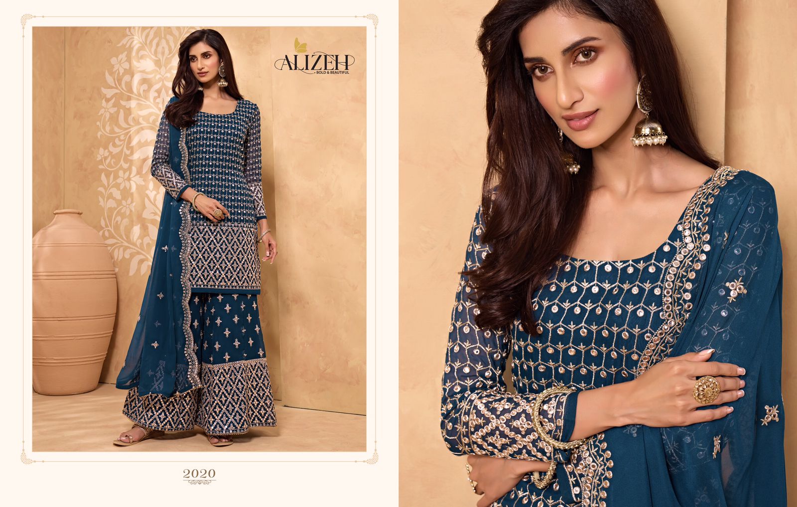 alizeh zaida vol 5 georgette gorgeous look salwar suit catalog