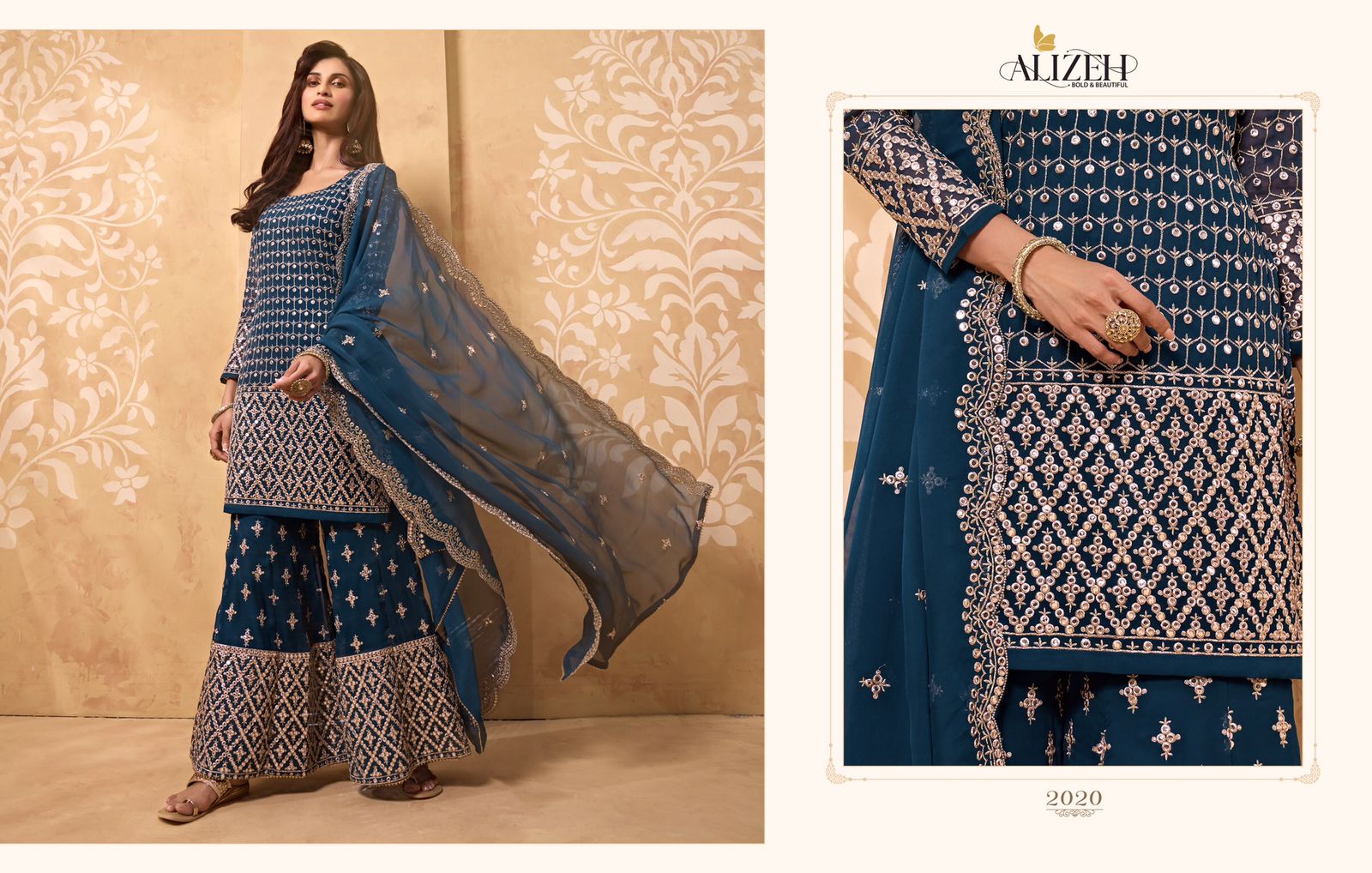 alizeh zaida vol 5 georgette gorgeous look salwar suit catalog