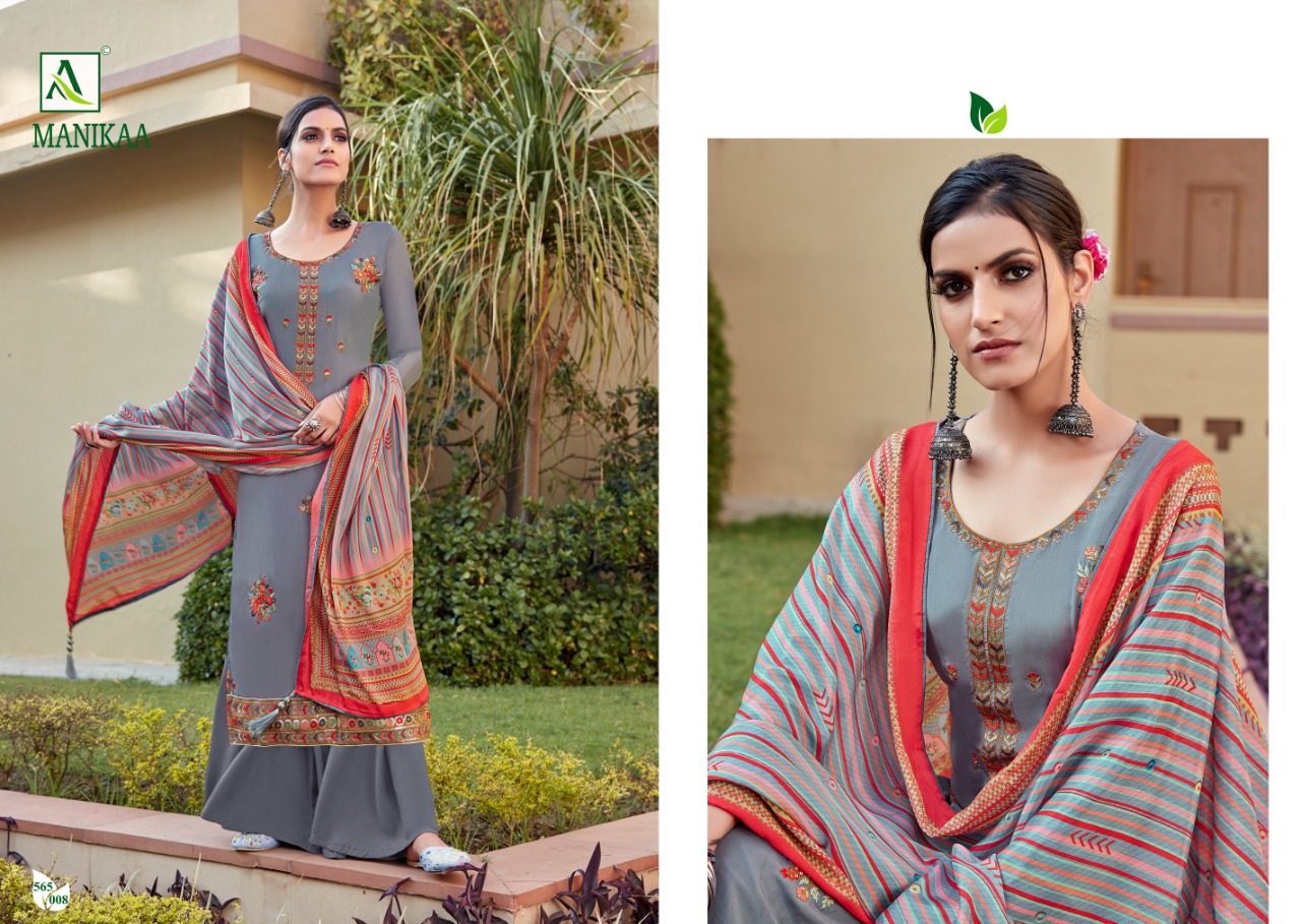 alok suit manikaa viscose ecclusive print salwar suit catalog