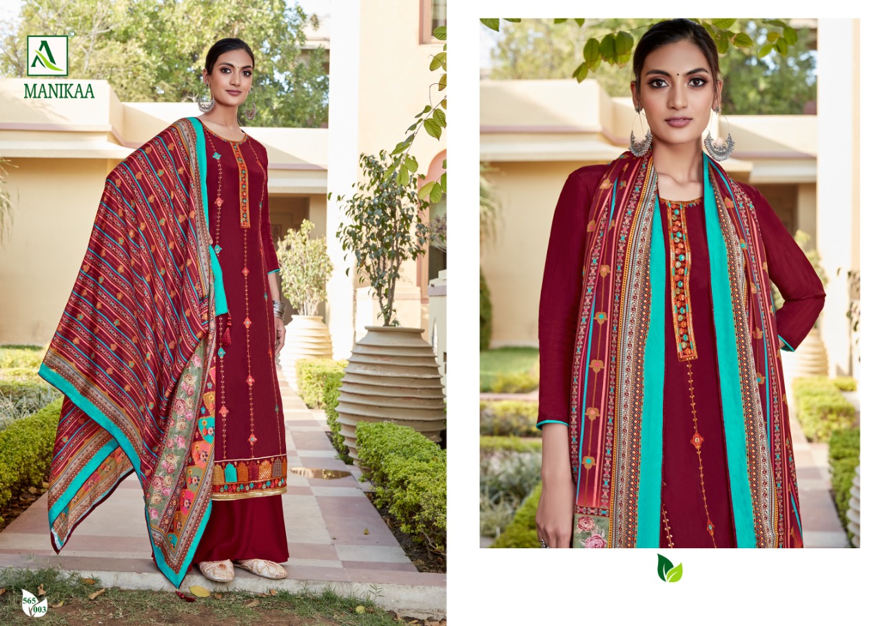 alok suit manikaa viscose ecclusive print salwar suit catalog