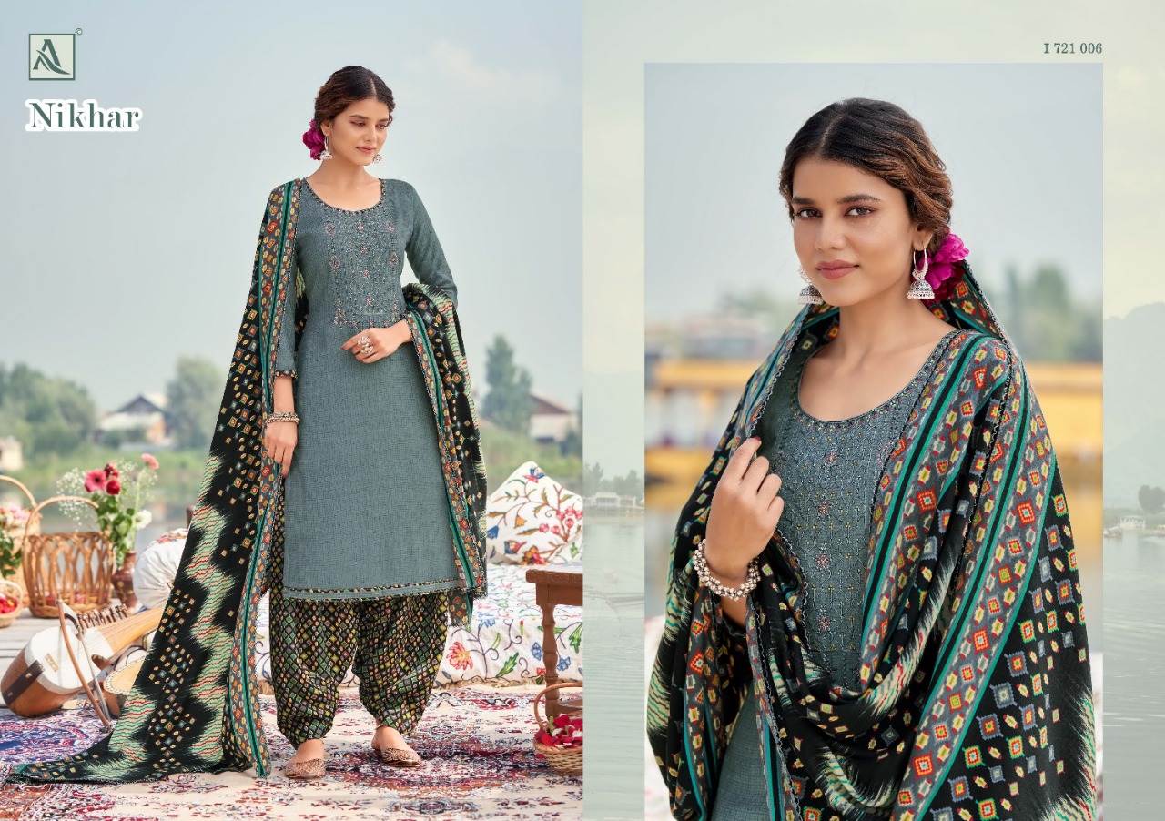 alok suit nikhar pashmina elegant salwar suit catalog