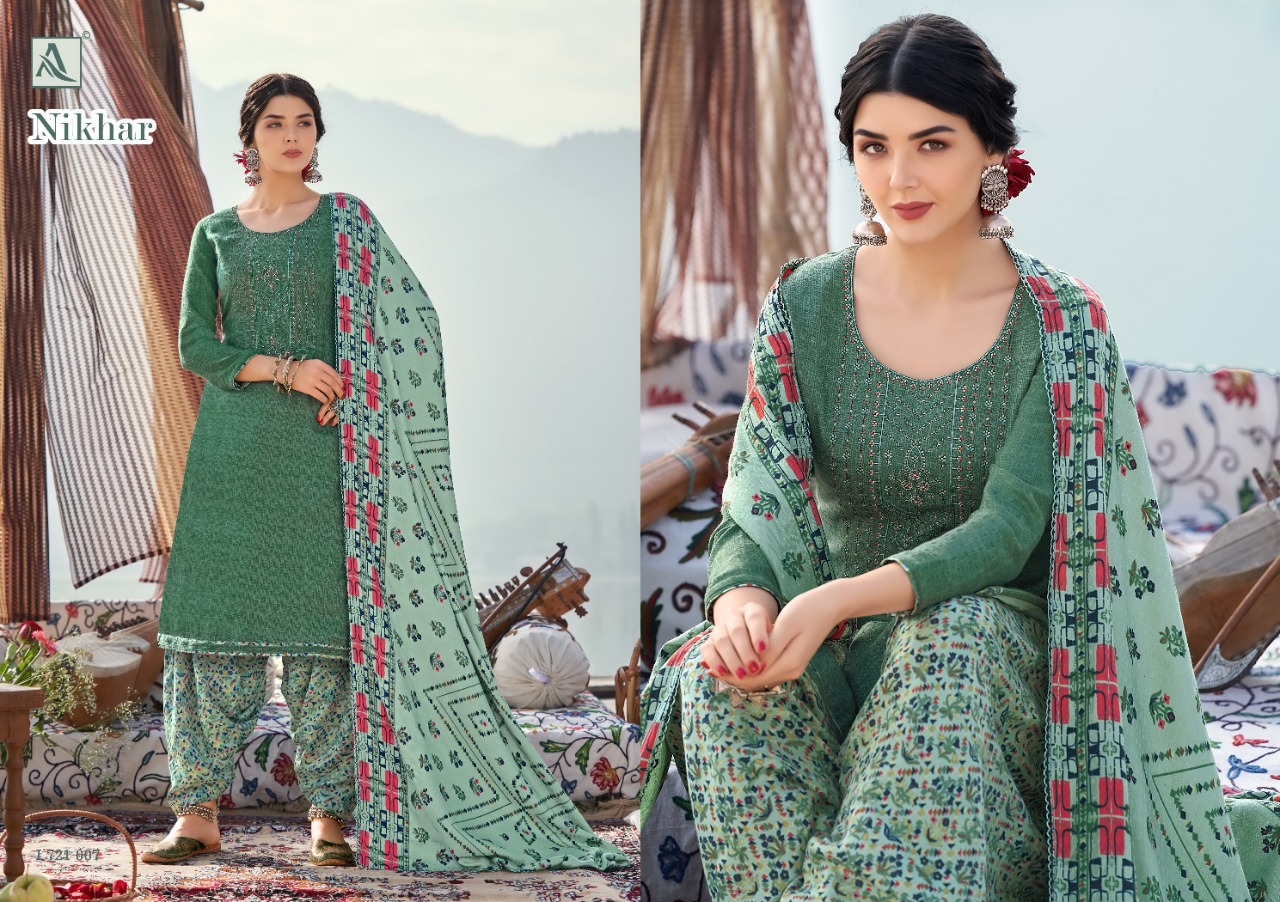 alok suit nikhar pashmina elegant salwar suit catalog