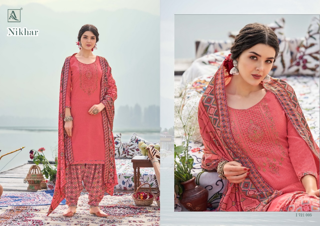 alok suit nikhar pashmina elegant salwar suit catalog