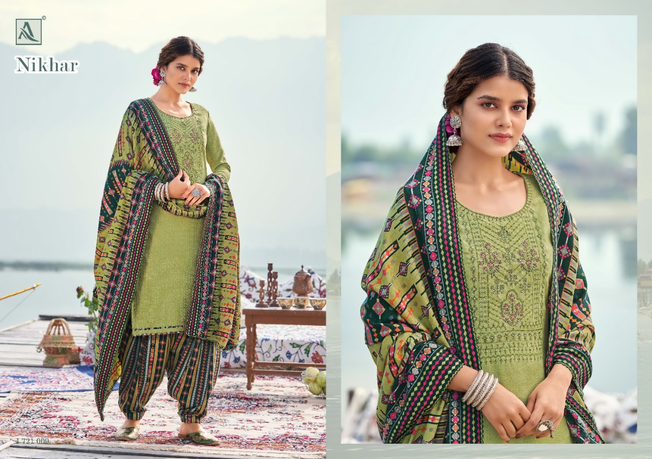 alok suit nikhar pashmina elegant salwar suit catalog