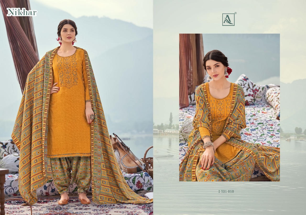 alok suit nikhar pashmina elegant salwar suit catalog