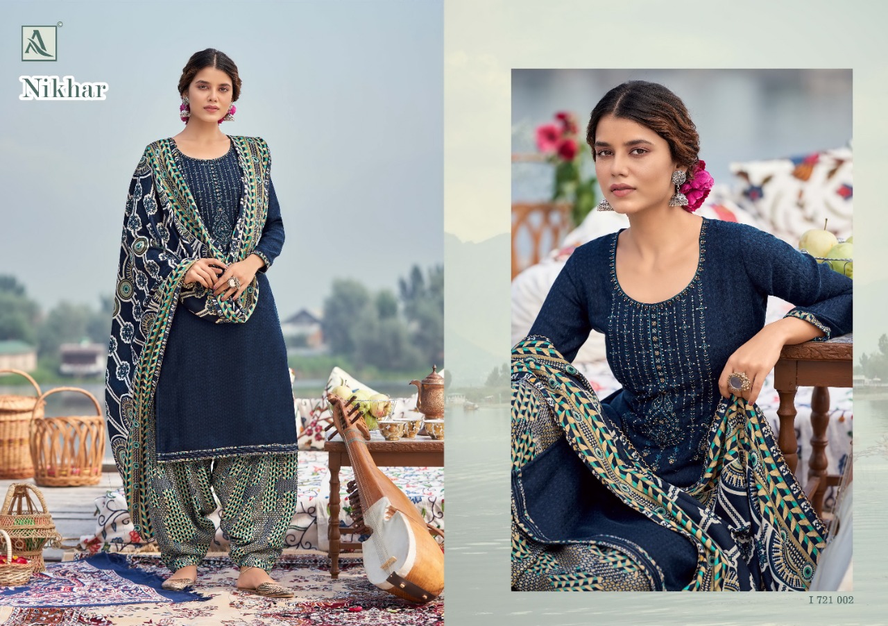 alok suit nikhar pashmina elegant salwar suit catalog