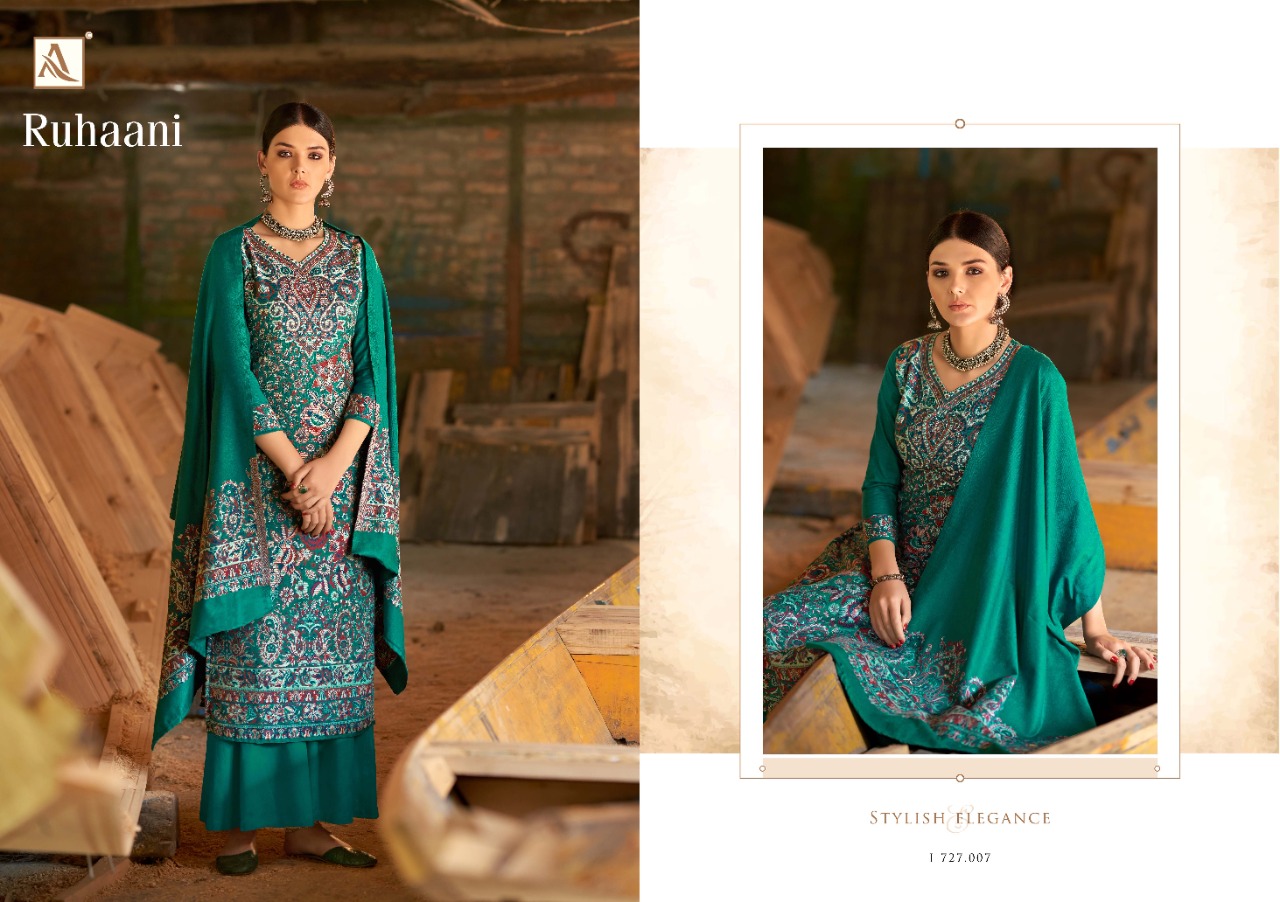 alok suit ruhaani pashmina elegant salwar suit catalog