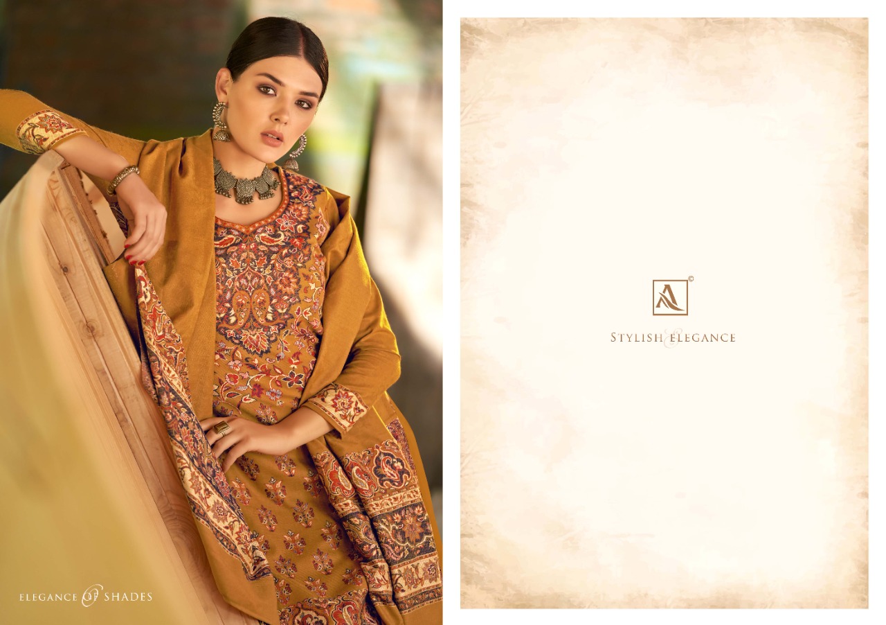 alok suit ruhaani pashmina elegant salwar suit catalog