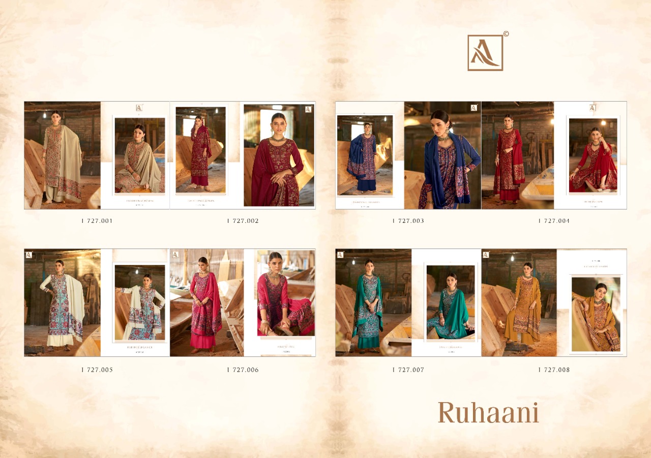 alok suit ruhaani pashmina elegant salwar suit catalog