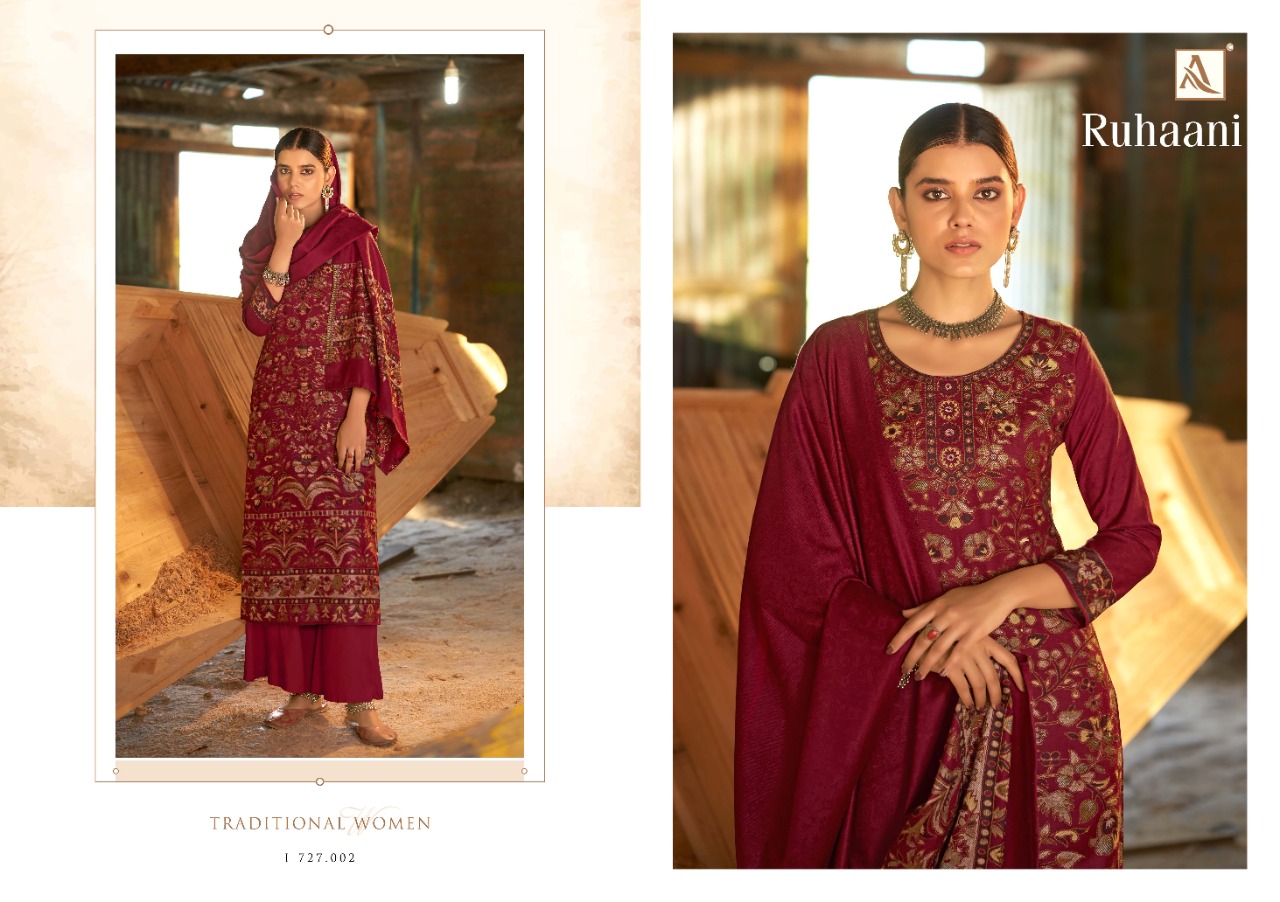 alok suit ruhaani pashmina elegant salwar suit catalog