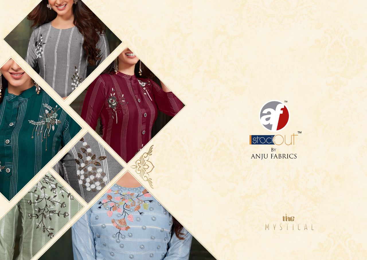 anju fabrics crazy viscose elegant look kurti catalog