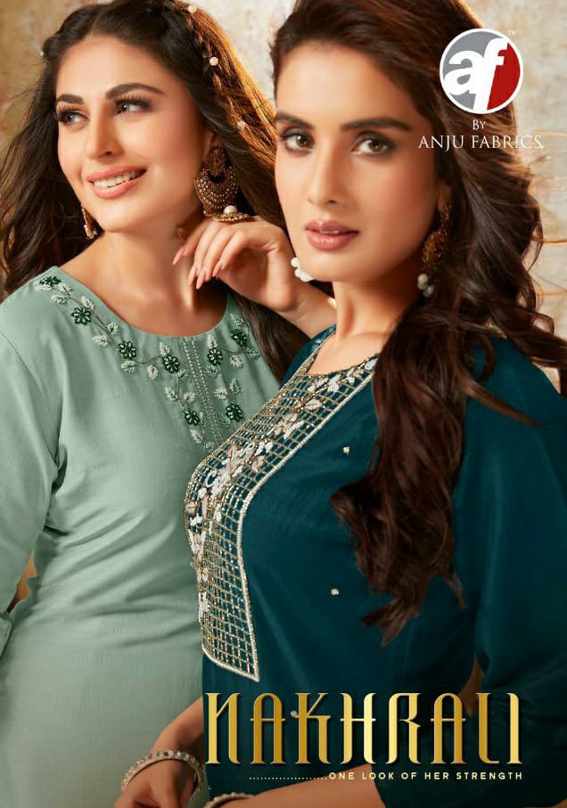 anju fabrics nakhrali vol 1 bamber festive look top bottom with dupatta catalog