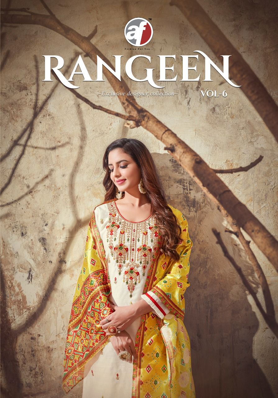 anju fabrics rangeen chanderi innovative style top with dupatta catalog