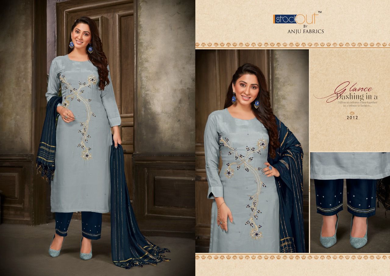 anju fabrics sangeet vol 2 viscose astonishing top with bottom and dupatta catalog