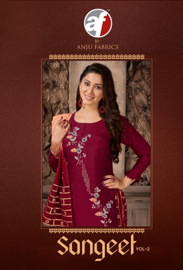 anju fabrics sangeet vol 2 viscose astonishing top with bottom and dupatta catalog