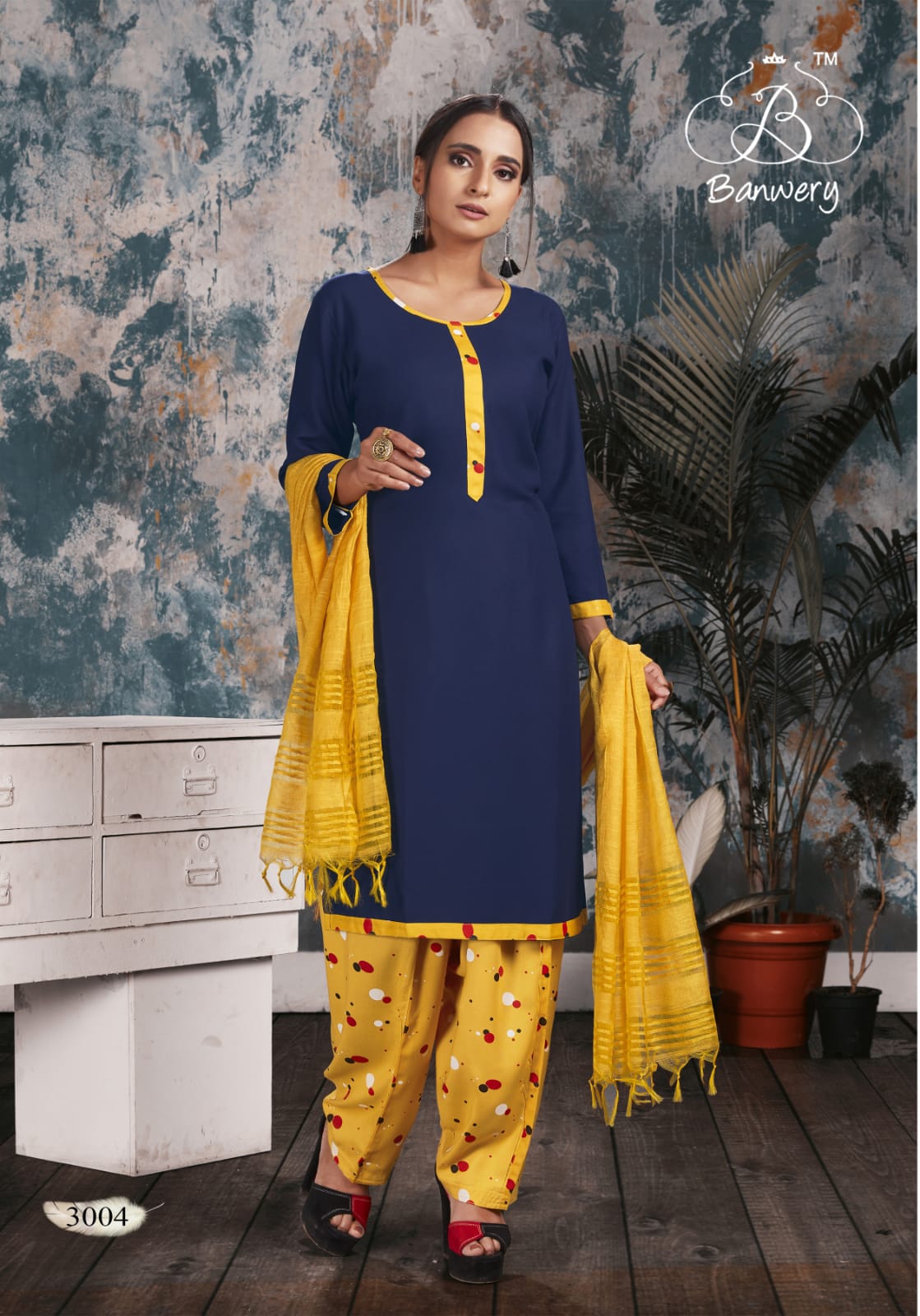 banwery soni kudi vol 3 rayon graceful look kurti pant with dupatta catalog