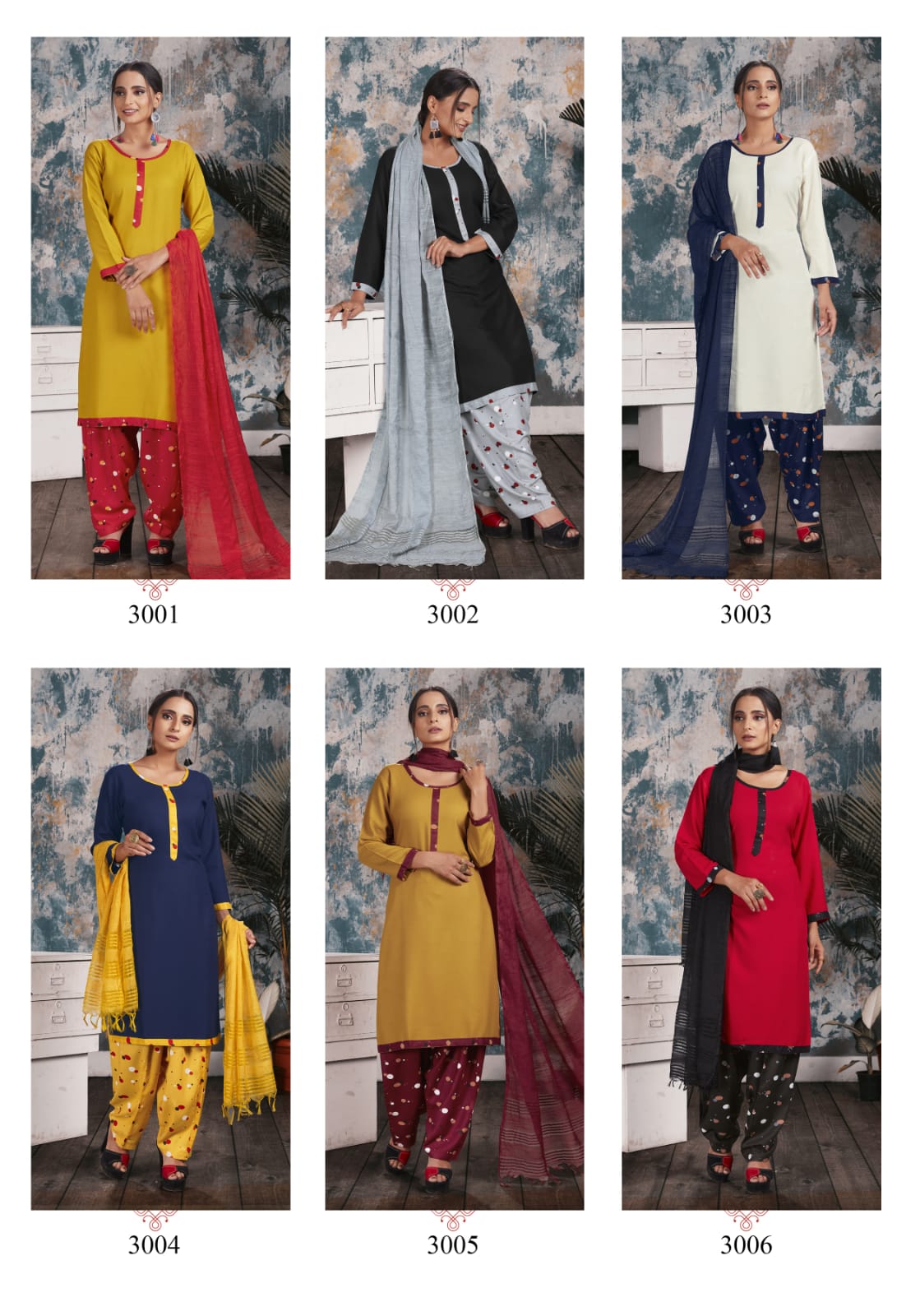 banwery soni kudi vol 3 rayon graceful look kurti pant with dupatta catalog