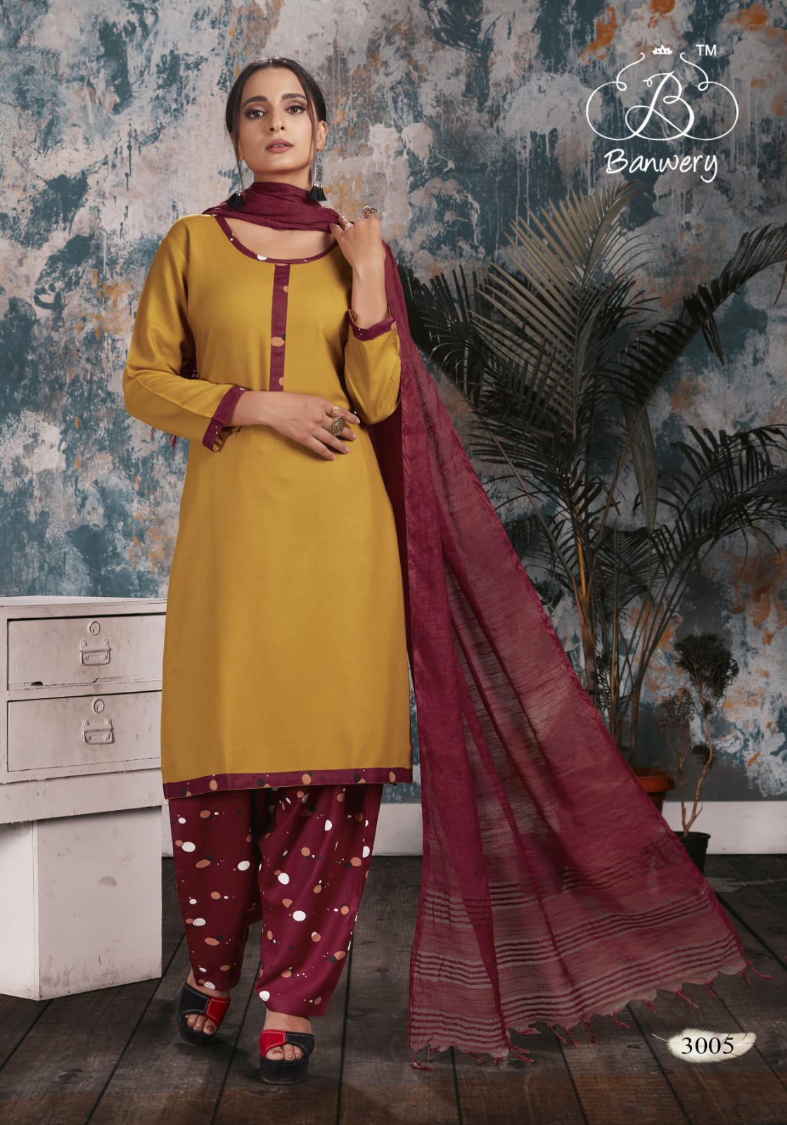 banwery soni kudi vol 3 rayon graceful look kurti pant with dupatta catalog