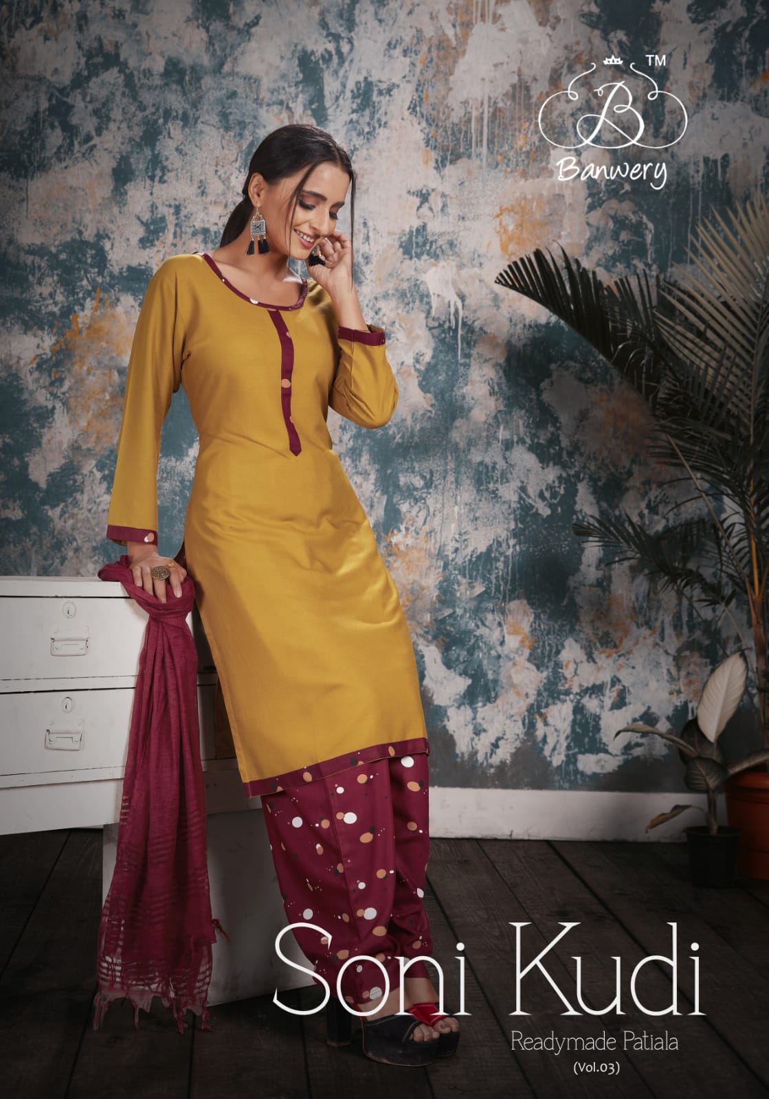 banwery soni kudi vol 3 rayon graceful look kurti pant with dupatta catalog