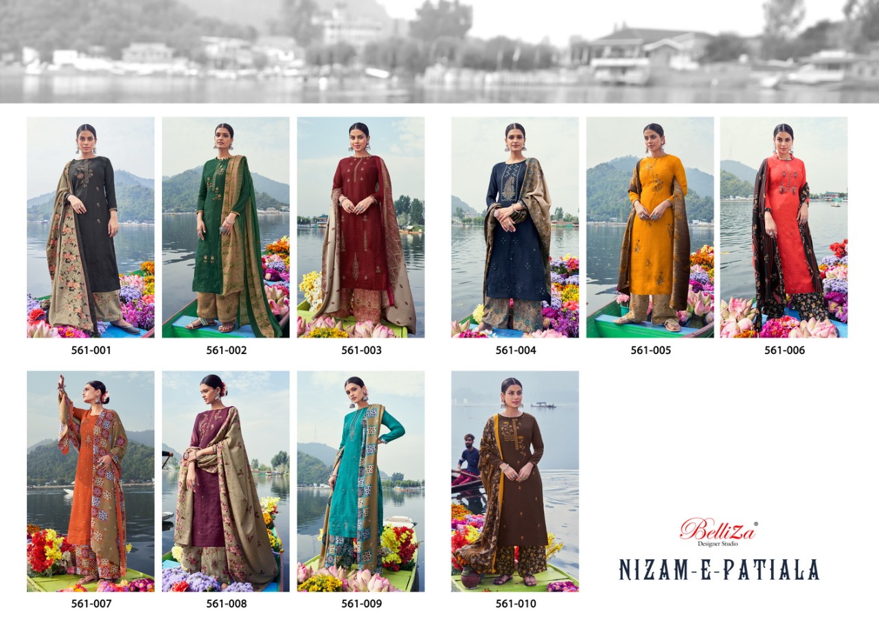 belliza designer studio nizam e patiala pure pashmina authentic fabric salwar suit catalog