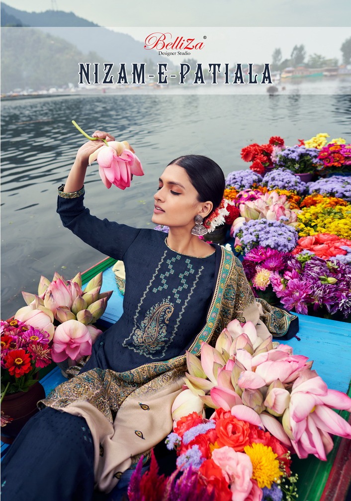 belliza designer studio nizam e patiala pure pashmina authentic fabric salwar suit catalog