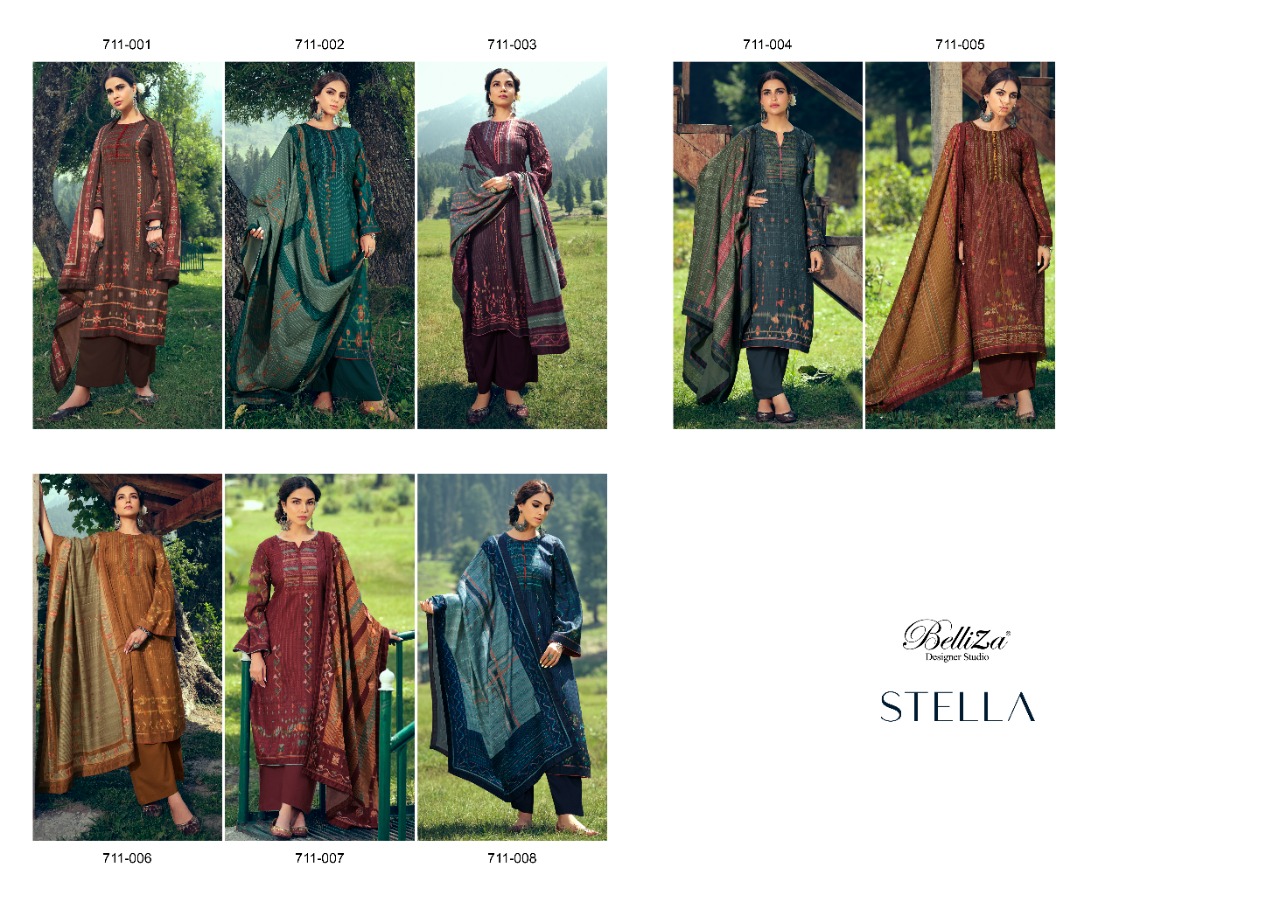 belliza designer studio stella pashmina attractive salwar suit catalog