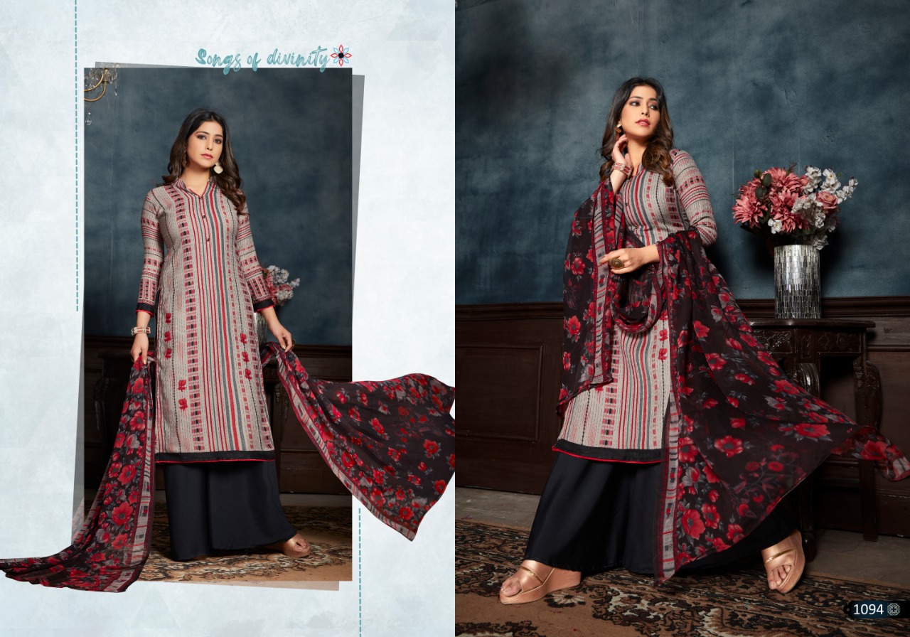 bipson gulmohar 1092 1095 pashmina elegant salwar suit catalog