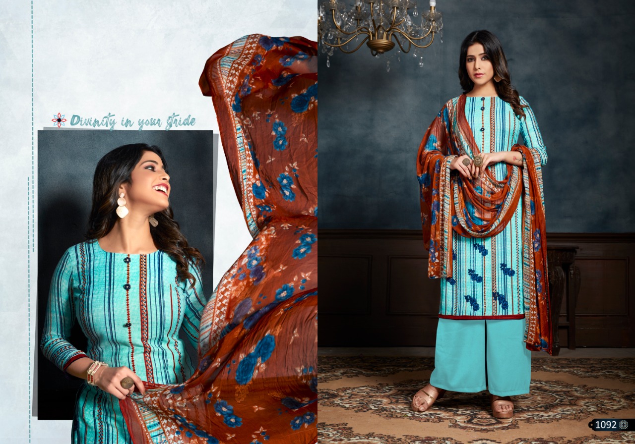 bipson gulmohar 1092 1095 pashmina elegant salwar suit catalog