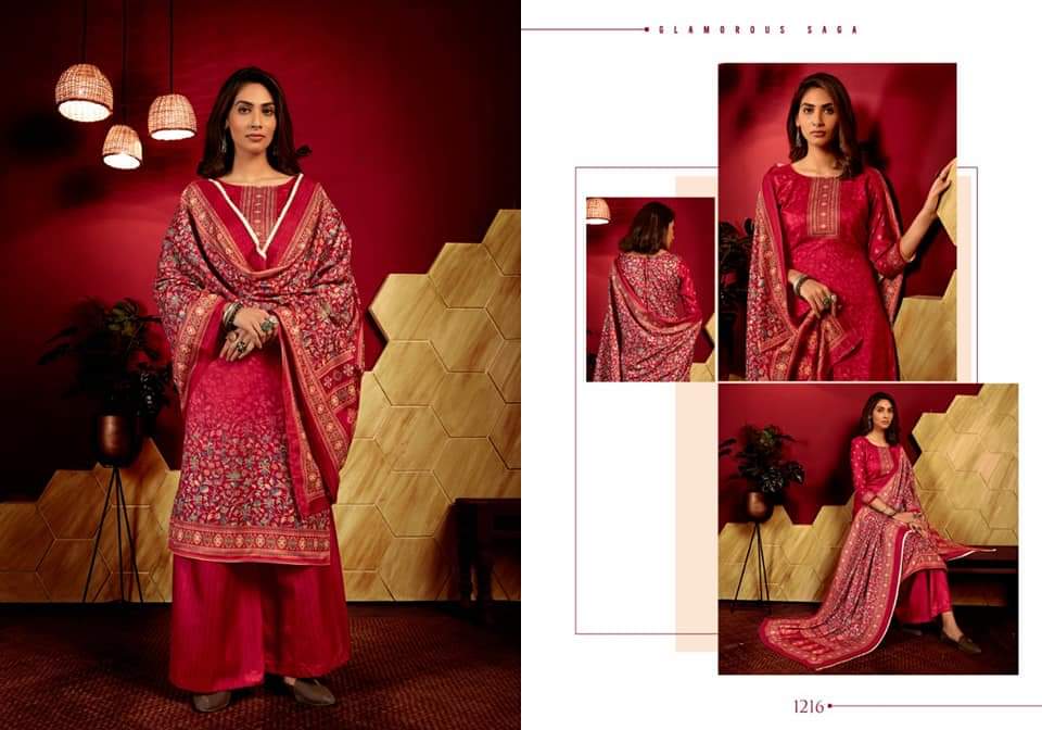 bipson inayat 1216 to 1219 Woollen Pashmina exclusive print and colours salwar suit catalog